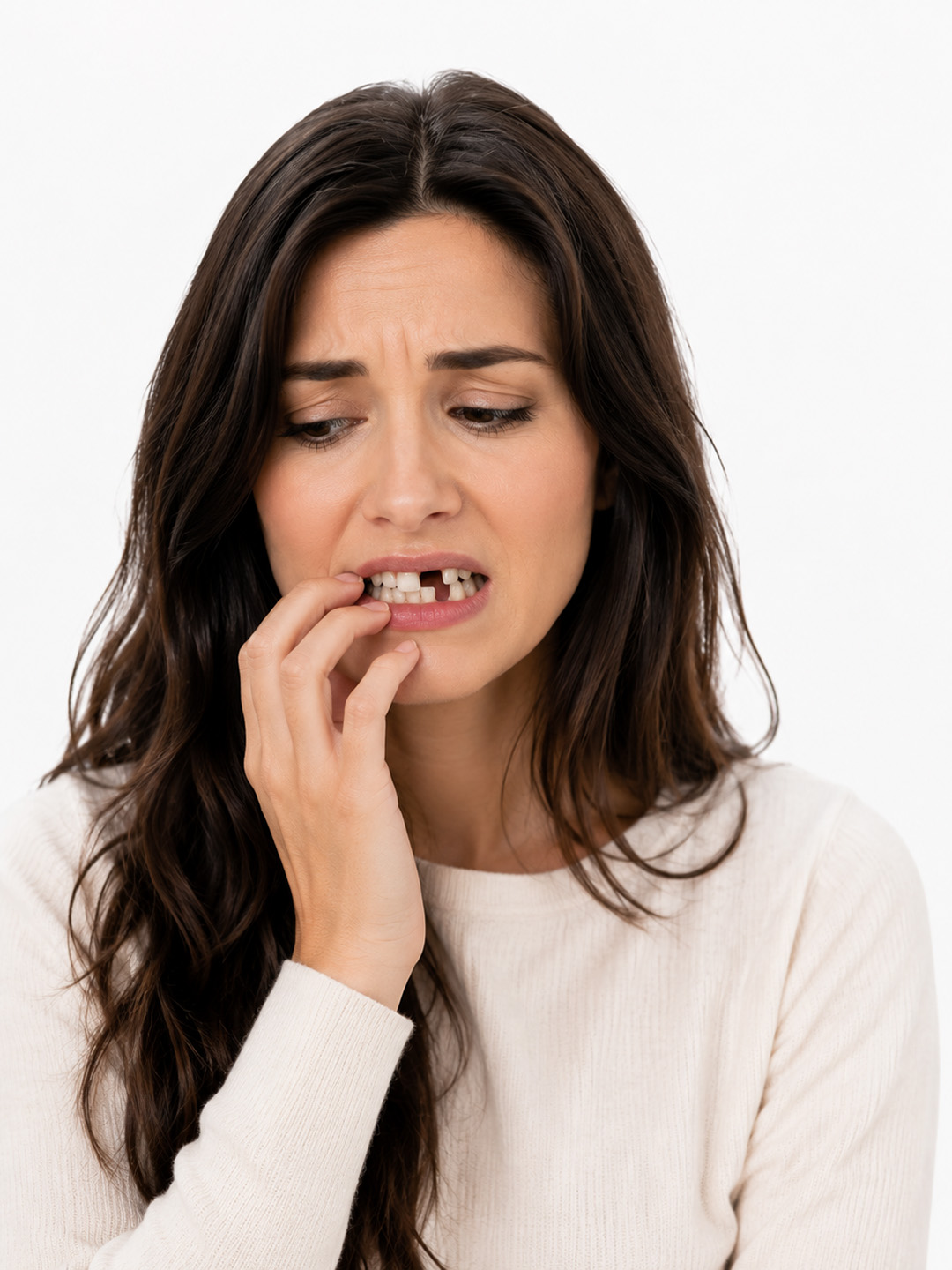 Paciente incomodado com falta de dente